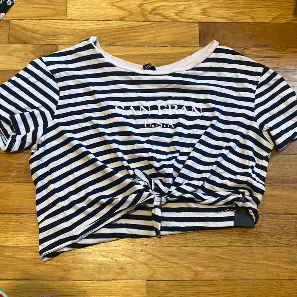Striped crop top size L
